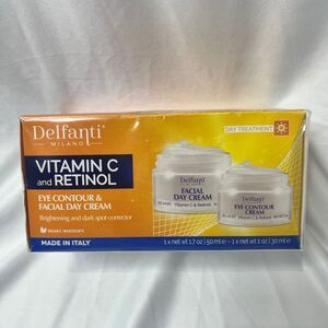 Delfanti Milano Vitamin C & Retinol Eye Contour & Facial Day Cream Made in Italy